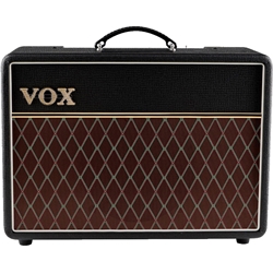 The new AC10C1 is a 10 watt tube amplifier that joins VOX's flagship lineup of tube amps, the Custom Series. More portable than the AC15 and more powerful than the AC4, the AC10C1 provides an array of classic VOX tones and comes equipped with studio-quality reverb and a master volume.


10 Watt tube combo offering the classic VOX Top Boost tone
EL84 power tubes; 12AX7 preamp tubes
Custom 10" VX10 speaker made by Celestion
Simple but effective Gain, Bass, Treble, Reverb, and Master Volume controls
Specially designed, high-quality reverb for subtle ambience or vast spaciousness