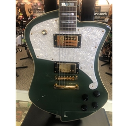 D'Angelico Deluxe Army Green with Hardshell Case