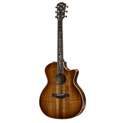 Among the first Taylor models to be voiced with our patented V-Class™ bracing, this beautiful all-koa Grand Auditorium K24ce acoustic guitar will inspire players in both looks and sound. The hardwood koa top helps produce a balanced response across the tonal spectrum, with a clear, focused voice that lends itself to amplification through our onboard ES2 electronics. With the V-Class treatment, players can expect more dynamic range, more sustain, and notes that sound more in tune with each other than ever before, giving chords a more sonically pleasing character along the entire fretboard. Together with our popular Grand Auditorium body, the musical versatility makes this a guitar that can cover a lot of ground. Visually, koa’s shimmering figure is highlighted with organically styled appointments that include our new Spring Vine inlay in maple, with maple binding and top trim adding a creamy counterpoint against the shaded edgeburst finish that surrounds the entire guitar.

Tech Specs

    String Type: Steel
    Number of Strings: 6
    Body Shape: Grand Auditorium
    Left-/Right-handed: Right-handed
    Color: Shaded Edgeburst
    Finish: Gloss
    Top Wood: Hawaiian Koa
    Back & Sides Wood: Hawaiian Koa
    Body Bracing: V-Class
    Binding: Pale Maple
    Neck Wood: Tropical Mahogany
    Radius: 15"
    Fingerboard Material: West African Ebony
    Fingerboard Inlay: Spring Vine
    Number of Frets: 20
    Scale Length: 25.5"
    Tuning Machines: Gotoh Gold 510
    Bridge Material: Ebony
    Nut/Saddle Material: Black Graphite/Micarta
    Nut Width: 1.75"
    Electronics: ES2
    Strings: Elixir Phosphor Bronze Light
    Case Included: Hardshell Case
    Manufacturer Part Number: AK03002111000180048